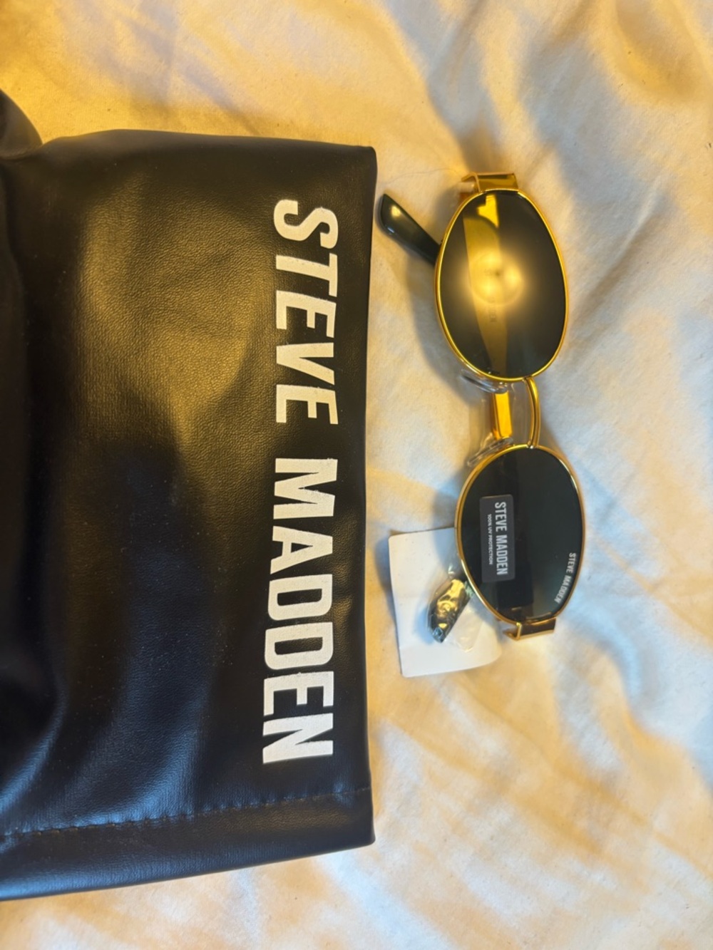 Steve Madden Gold Frame Sunglasses with Black Case